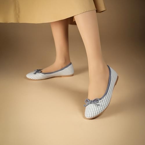 Image of Theater Swans Casual Ballet Flats for Women | Stylish Slip-on Ballerina with Bow Detail | Lightweight Comfortable Footwear with Cushioned Insole