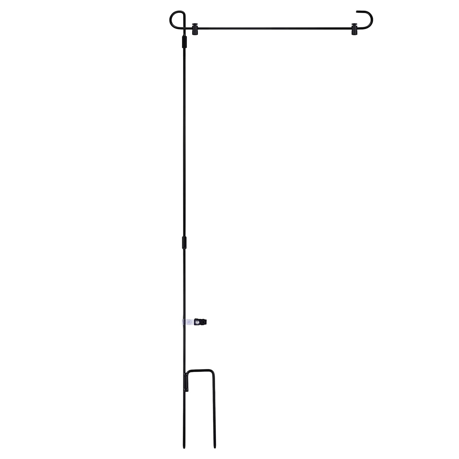 Vadillo Garden Flag Stand Metal Garden Flag Pole Holder With Garden Flag Stopper Anti-Wind Clip For Outdoor Decorative Yard Flag