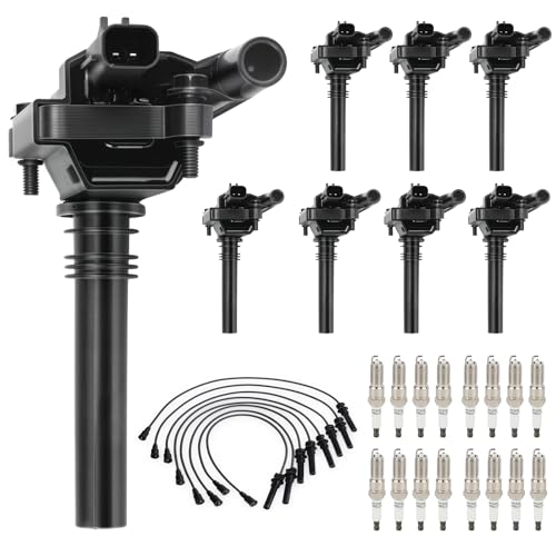 Set of 8 Ignition Coil Pack with Wire Set and