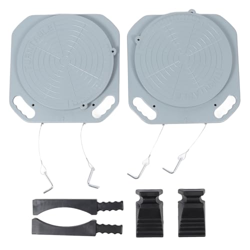 Aramox Wheel Alignment Turn Plate, 5 Ton Capacity 360 Degree Rotation 2.4in Slide Distance, for Vehicle Van Car Truck Auto Repair Shop