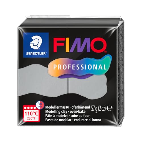 Fimo Prof STAEDTLER 57g gris dauphin : pâte polymère sans déformation