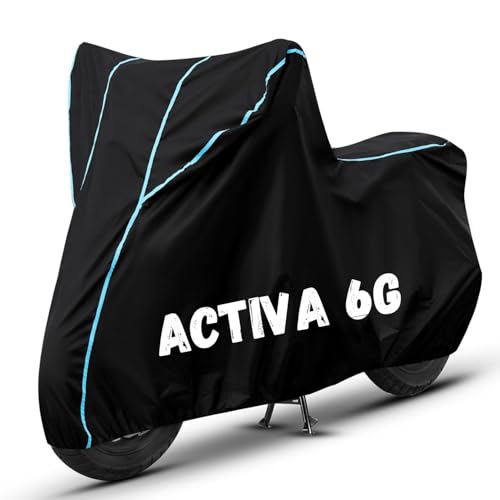 Image of Bike Cover for Activa 6g 100% Waterproof, Dustproof & Scratch Resistant| Fully Bottom Elastic UV Resistant Heavy Duty Body Cover | All Weather Outdoor Use