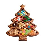 Plato de servir de Navidad | Utensilios rústicos para decoración del hogar - Plato de servir árbol de Navidad | Tabla de quesos | para fiestas, aperitivos, postres, cocina, sala de estar, dormitorio