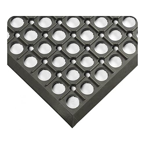 Wearwell Rubber 478 WorkSafe Heavy Duty Anti-Fatigue Mat, for Wet Areas, 3' Width x 5' Length x 1/2