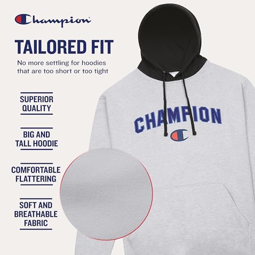 Champion Hoodies for Men – Big and Tall Men’s Fleece Hoodie, Graphic Pullover3