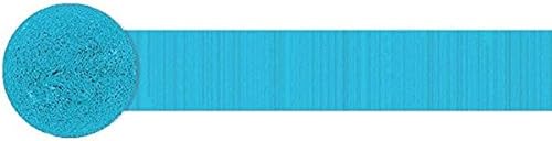 Amscan Serpentina de crepé para fiestas, 81 pies, azul carribbean