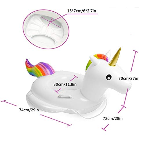 Baby Pool Float Unicorn Toddlers Floaties Infant Inflatable Swimming Ring With Handles For Kids Aged 1-6 Years #TOP1