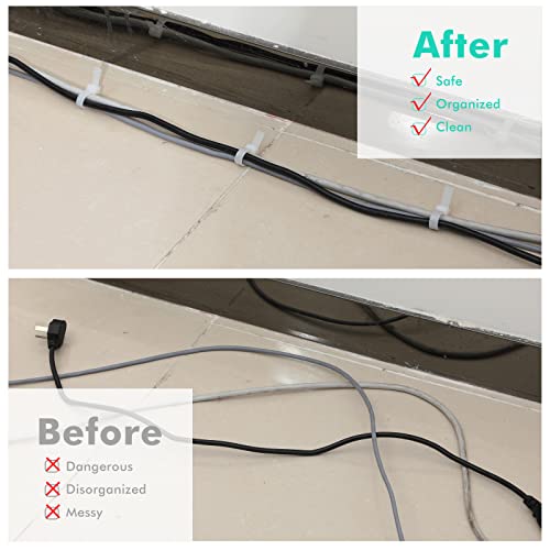 100 Pcs Zip Ties Cable Ties Heavy Duty Wire Ties Zip Ties For Indoor And Outdoor Binding Fences, Awnings Tying, Branches Bundling Of Crops (White, 24 Inch) #TOP3