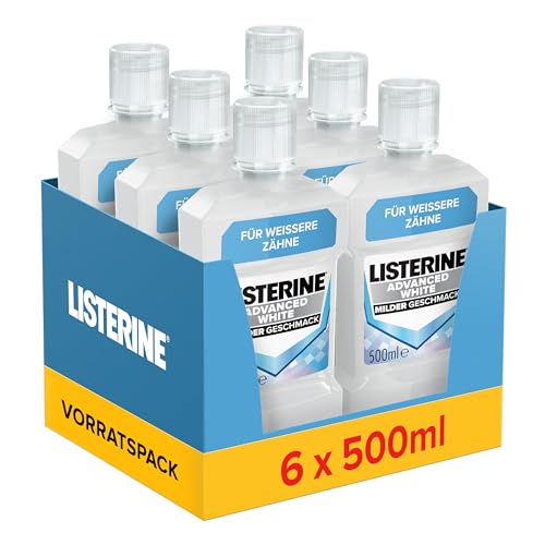 Listerine Advanced White Mild Flavour 6 x 500 ml