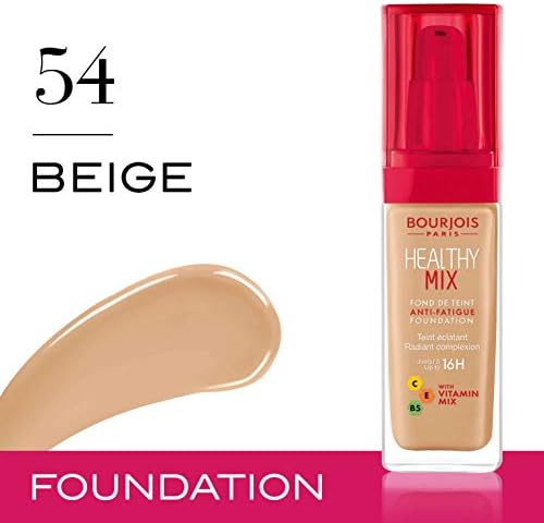 Bourjois Healthy Mix Anti-Fatigue Medium Coverage Liquid Foundation 54 Beige, 30ml