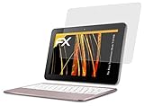 atFolix Panzerfolie kompatibel mit Asus Transformer Book T101HA Schutzfolie, entspiegelnde und stoßdämpfende FX Folie (2X)