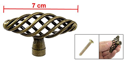 Sourcingmap Cabinet Drawer Bronze Tone Metal Twisted Hollow Door Pull Handle Knob - Image 2