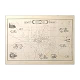 Displate - Póster metálico - Imán Mounted - Stranger Things Series - Map of the Roane County