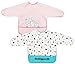 Happy Cherry Filles Bavoir Étanche Tablier Blouse avec Velcro Réglable pour Jouer et Dessiner Lot de 2-E (1-3 Ans)