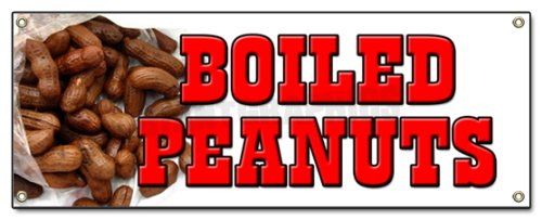 Boiled Peanuts Banner Sign Stand Cart Hot Sign Signs