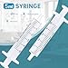 Gufastore 50pcs 5ml/cc Plastic Syringes with Caps Without Rubber Stopper in for Industry Lab Pet Feeding