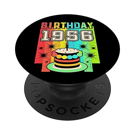 Born In 1956 Pop Socket para teléfono retro divertido cumpleaños 1956 PopSockets PopGrip Intercambiable