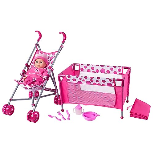 Woodyland 102191857 Baby Kit with Stroller, Pink