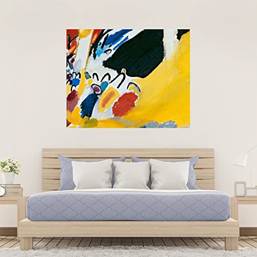 Kandinsky Canvas Wall Art - Impression Iii (Konzert) By Vassily Kandinsky - Expressionism Painting - Abstract Art Wall Decor For Bedroom Bathroom Unframed (Impression Iii (Konzert),12X15Inches/30X38Cm) #TOP2
