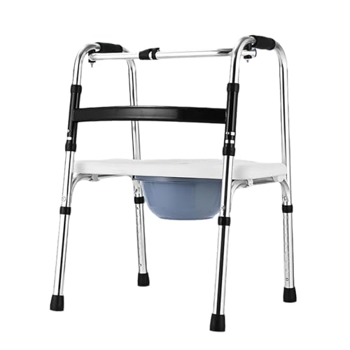 OFFICE OASIS 歩行器 折りたたみ 軽量アルミ直立型歩行補助器 高さ調節可能 交互/固定式切替 キャスター付き(車輪なし対応)高齢者・大人用介護用 室内屋外両用 狭幅コンパクト (OA-ZLQ-02a7)