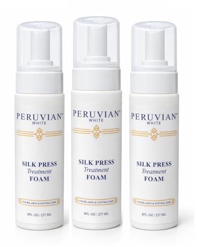 3 Peruvian White Silk Press Treatment Foams For $100.00 – Smoothing Treatment for Natural &...