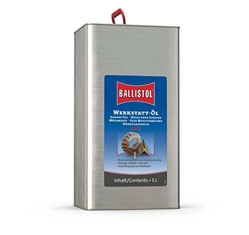 Ballistol Unisex – Erwachsene Kanister USTA Werkstatt-Öl, Schwarz/Silber, 5 Liter
