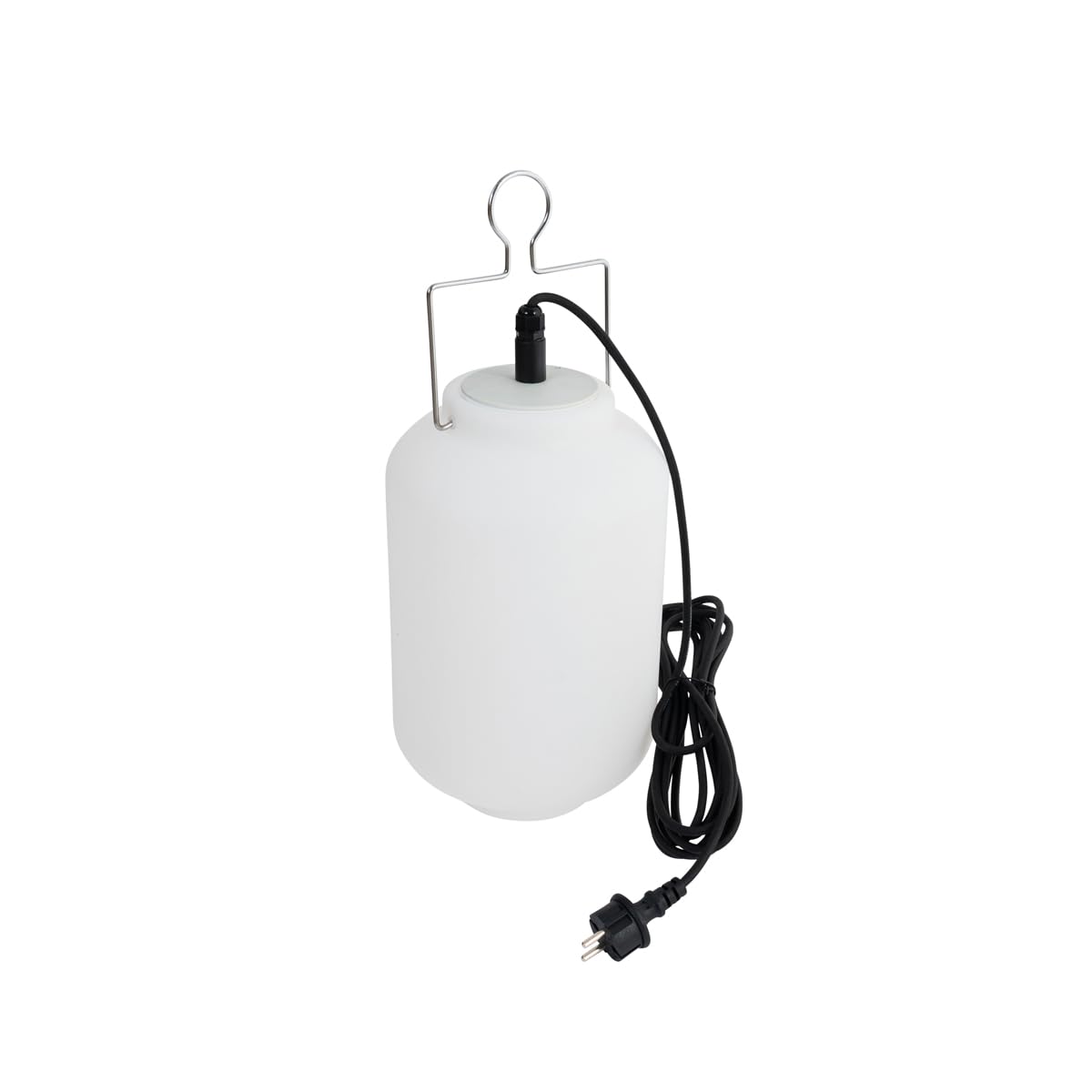 Qazqa Moderno Buiten hanglamp wit 20 cm met stekker IP44 - Pion Plástico/Metálica Redonda Adecuado para LED Max. 1 x 23 Watt
