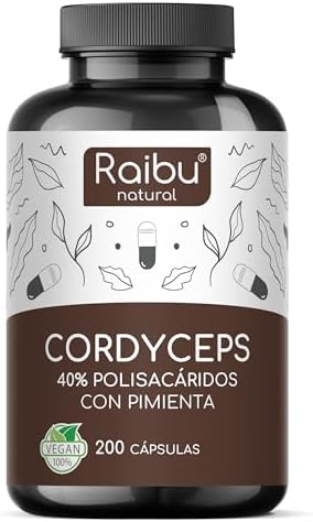 Cordyceps Sinensis Raibu, 200 Capsules - 21000 mg of Cordyceps per Daily Dose (Extract 10:1, CS-4) with 40% Polysaccharides - High Dose, No Additives ...