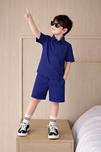Image of Fashion Dream Boy's Cotton Blend Solid Clothing Set