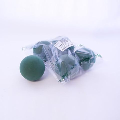 5 x Oasis Ideal 12cm Round Sphere Ball Wet Foam for Florist Floral Craft Flowers Floristry Weddings Topiary Designs & Displays Cover