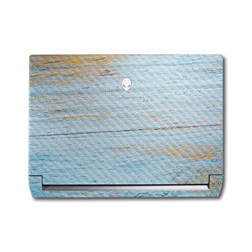 Image of MightySkins Carbon Fiber Skin Compatible with Alienware M17 R5 (2022) Full Wrap Kit - Distressed Wood | Protective, Durable Textured Carbon Fiber Finish | Easy to Apply | Made in The USA