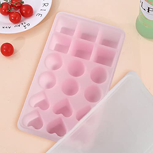 Bandejas de hielo de silicona con tapa, 18 cubos miniatura 2