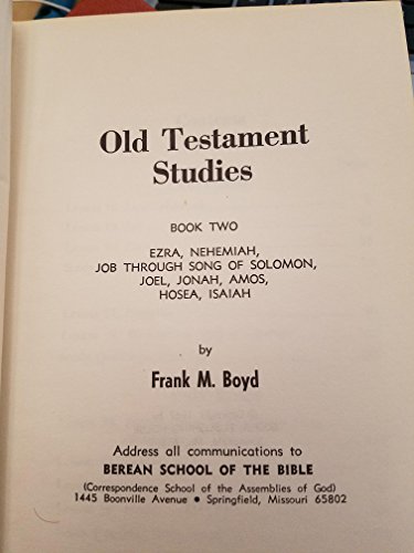 Old Testament Studies Book Two Joel Through Mal... B00HQ4CWA4 Book Cover