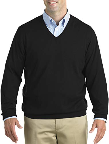 Harbor Bay by DXL Men's Big and Tall V-Neck Pullover | Lightweight Cotton for Easy Wear with a Ribbed-Knit Trim