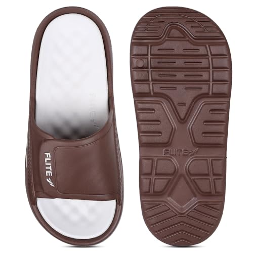 Image of FLITE FL-2052 Men's Slides - Cushioned Casual Sandals for Gents, Soft Plush Padding & Bold Color Design