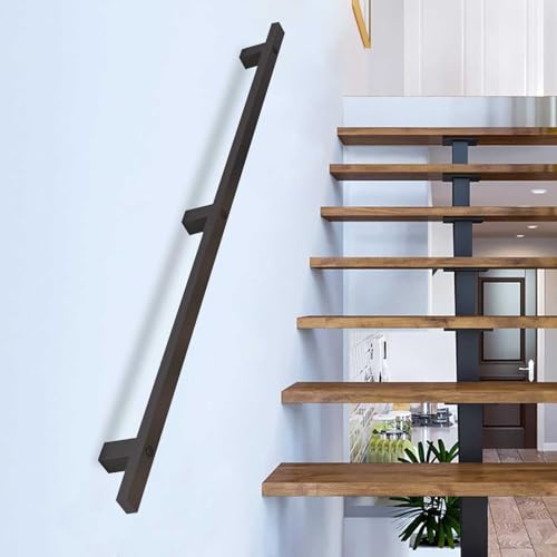 Rampe d'escalier noire Luyckfrazy de 360cm pour barre de sécurité murale - 2