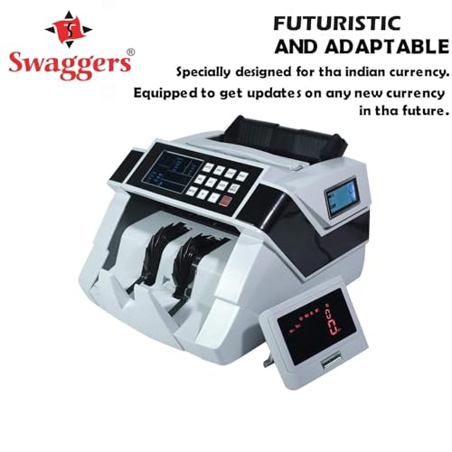 Image of swaggers Cruze Value Heavy Duty Mix Note Counting Machine with Fake Note Detection Compatible for All Indian Currency 10,20,50,100,200,500