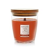 Nature's Wick Pumpkin Nutmeg Scented Candle, 10 oz., Medium, Fall Candle with Crackling Wick for Smooth Burn, Soy Wax Blend, Halloween Candle