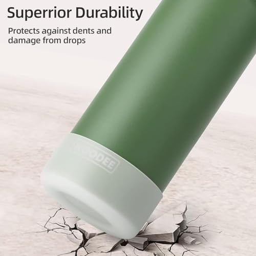 Image of koodee Water Bottle for School 26 oz Stainless Steel Vacuum Insulated Sports Water Bottle for Boys, Reusable Metal Water Bottle with Leak Proof Straw Lid (Grass Green)