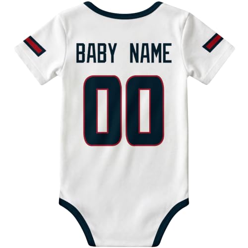 Image of KREDE Baby Clothes Custom Name Bodysuit for Baby Boy Gifts | Short Sleeves Bodysuit with Custom Number Name