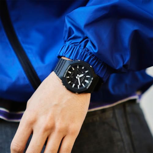 Image of Casio G-Shock GA-2100 Series Analog-Digital Black Resin Watch 48.5mm - GA2100-1A