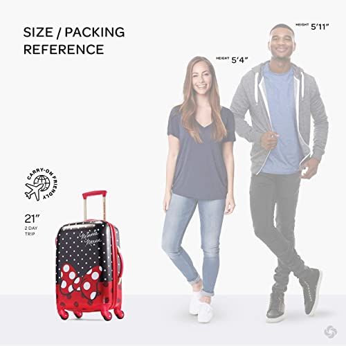 American Tourister 67612-4754 Disney Hardside Luggage With Spinner Wheels, Black, Red, White, Carry-On 21-Inch thumb #1