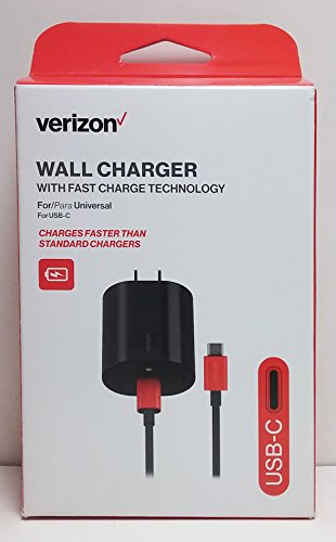 Verizon Usb-C (Type C) Wall Charger With 3 Amp Fast Charge Technology & Led Indicator For Samsung Galaxy S8/S8 Plus, Lg G6/G5/V20, Google Pixel/Pixel Xl, Motorola Droid/Play Droid/Force Droid #TOP2
