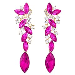 J-Metal Color: 18K Gold-Plated; Stone Color:Red Violet & White