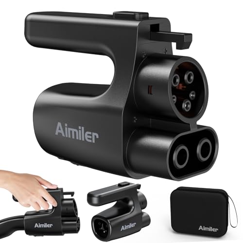 AIMILER NACS to CCS1 Adapter 500 Amps / 1 000V Nacs to DC Adapter Compatible with Tesla V3/V4 Superchargers - Fast Charge CCS1 EVs [Check with Your Automaker for Compatibility] (Jet)