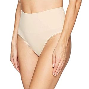 Yummie womens Ultralight Seamless Shapewear Thong Panties, Frappe, Small-Medium US