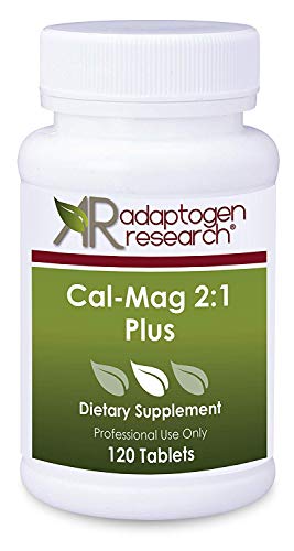 Cal - Mag 2:1 Plus | Bioavailable Highly Absorbable Calcium Citrate & Magnesium Bisglycinate Chelate from AlbionÂ® Laboratories in a 2-to-1 Ratio | Bone Support | 120 Tablets | Adaptogen Research