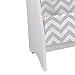 KidKraft Wooden Sling Shelf Bookcase - White and Gray Chevron Pattern - Canvas Fabric, Kids Bookshelf, Young Reader Support, Gift for Ages 3+