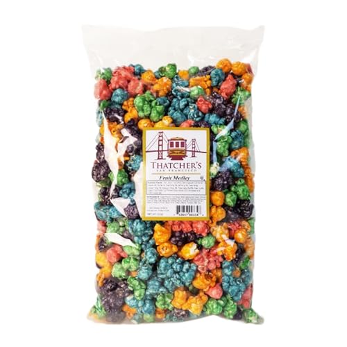 Thatcher's Gourmet Rainbow Fruit Medley Popcorn, 12 oz, Mixed Berry
