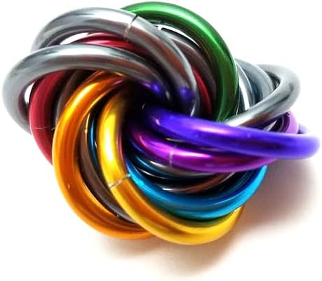 Mobii (Small, Multicolor): Fidget Mobius Toy, Anxiety Relief Stress Ring, Pocket Restless Hand Ball, Office Toy (Robot Unicorn)